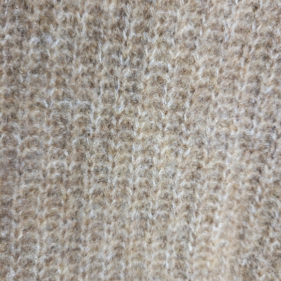 Aritzia Group Babaton wool alpaca blend round neck ribbed knit sweater tan XS - Picture 3 of 5